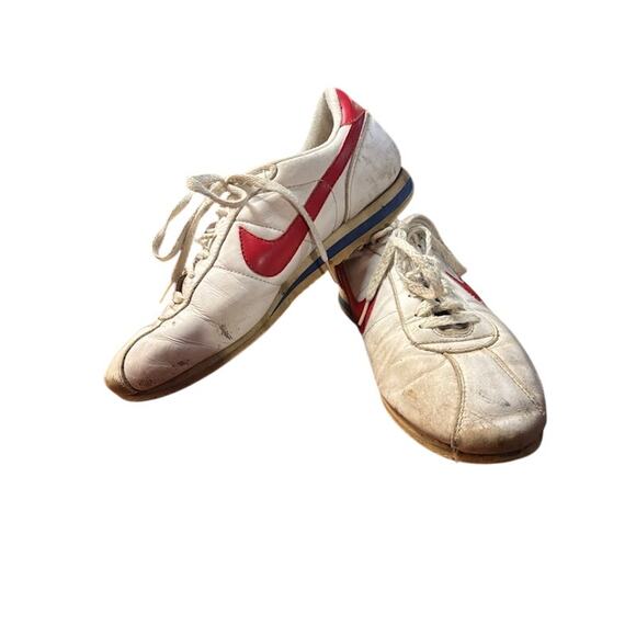 Vintage Nike Cortez sneakers 93-94 Forrest Gump white red and blue mens 10.5 VTG - Picture 2 of 14